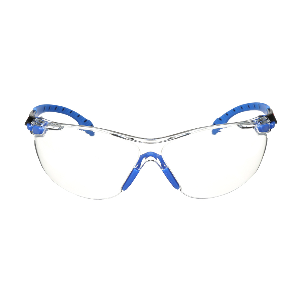 3M Solus 1000-Series S1101SGAF Blue/Black Clear Anti-Fog and Anti-Scratch Scotchgard Protector Safety Glasses